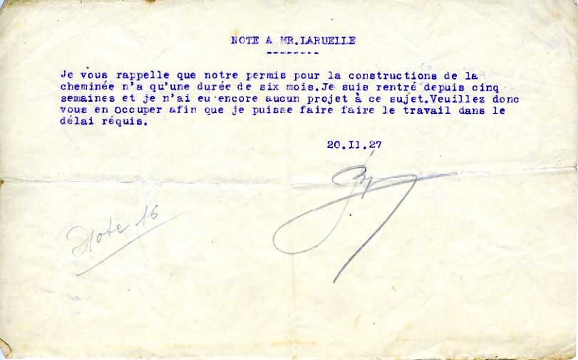1927-11-20 M. Bougier à René Laruelle