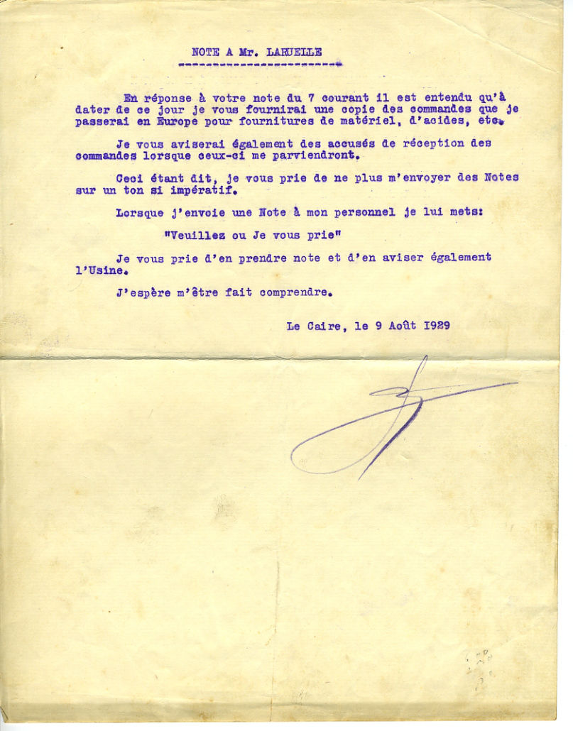 1929-08-09 M. Bougier à René Laruelle