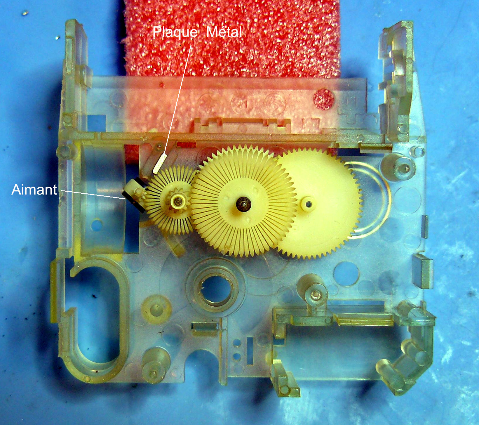 Bayard calibre quartz, remontage des engrenages
