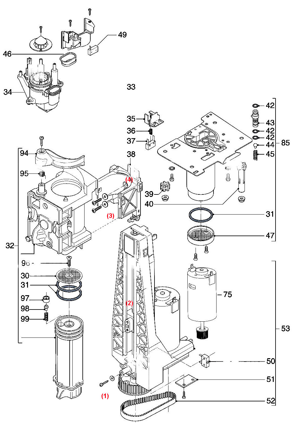 delonghi, schéma éclaté 3