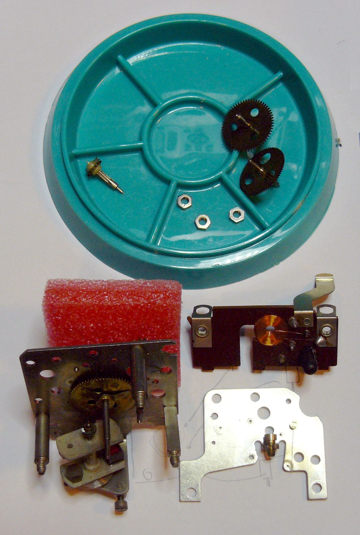 Jaz Jazistor drilic, mouvement démonté