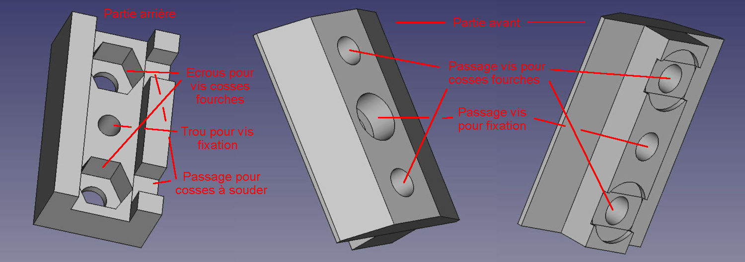 Modèle 3D de l'embase antenne