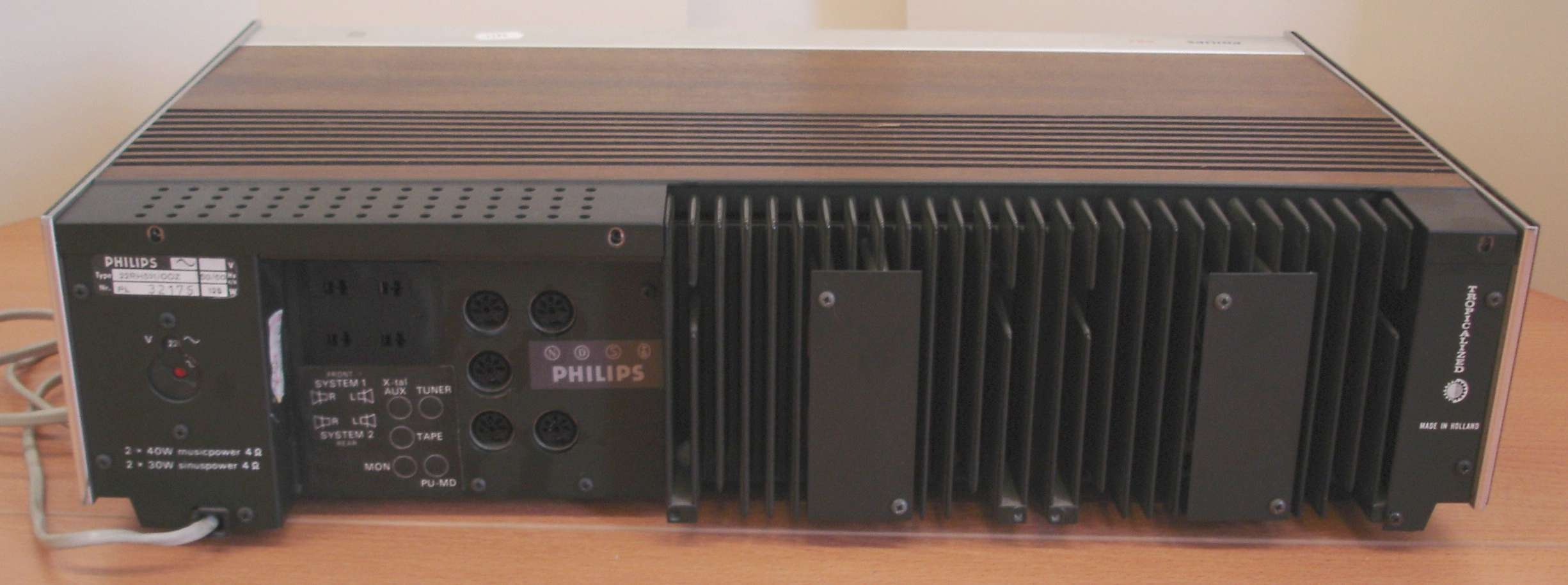 Philips RH521, arrière