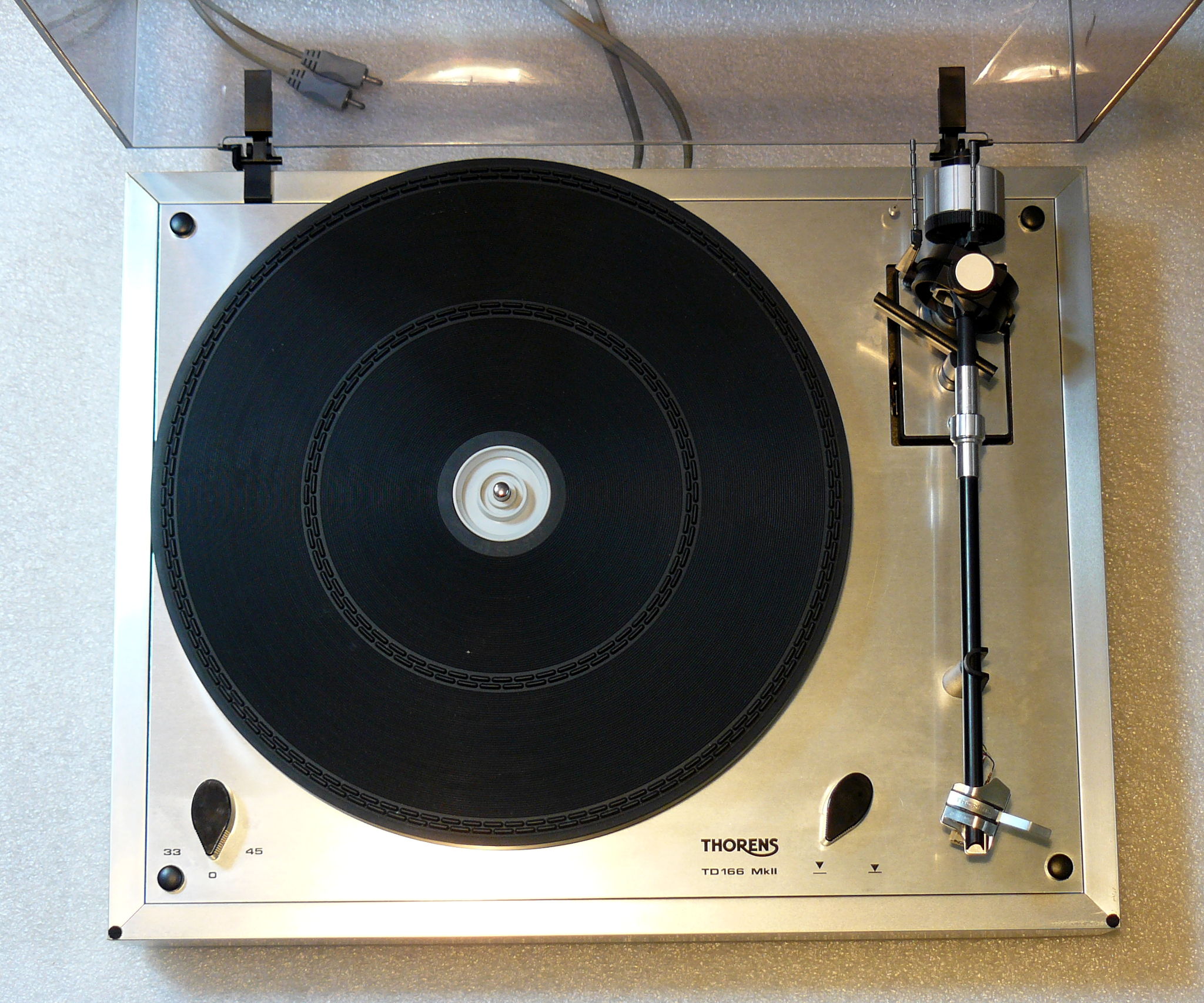 Thorens TD166 MKII, vue de dessus