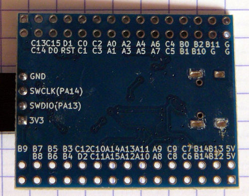 Carte minimale STM32L476 RET6 arrière