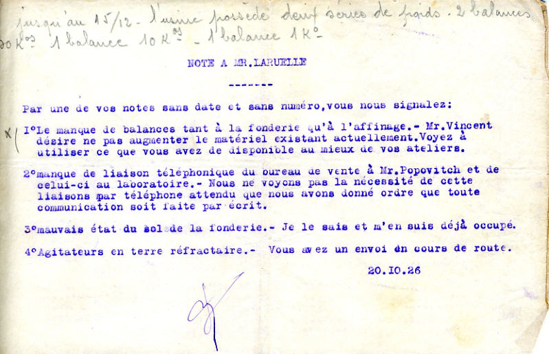 1926-11-12 M. Bougier à René Laruelle