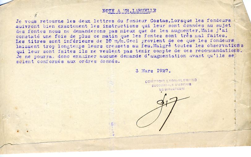 1927-03-03 M. Bougier à René Laruelle