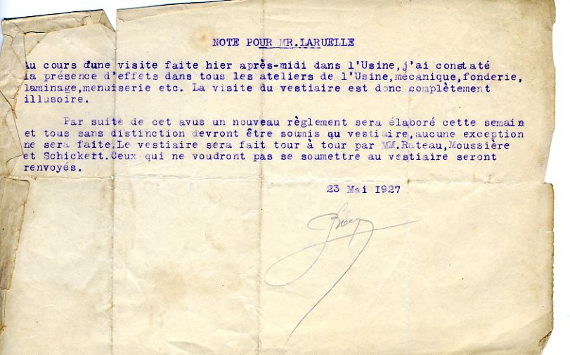 1927-05-23 M. Bougier à René Laruelle