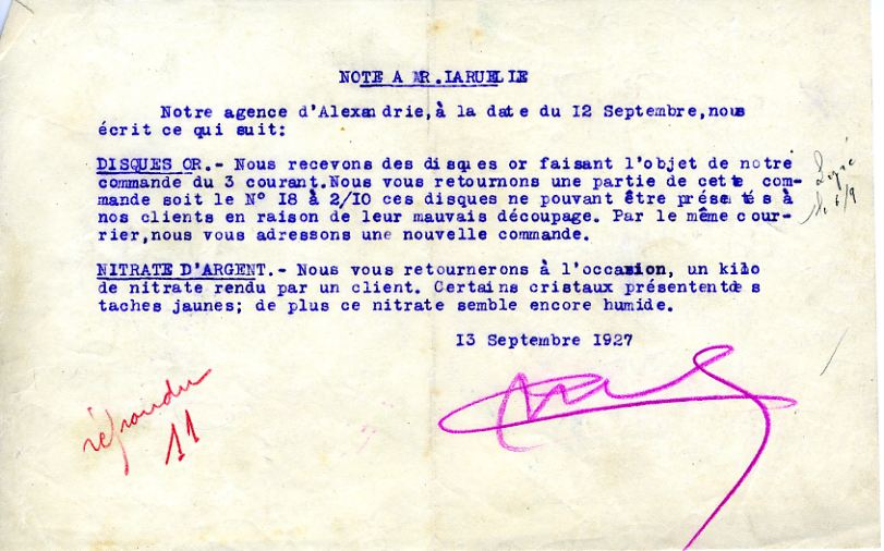 1927-11-13 M. Bougier à René Laruelle