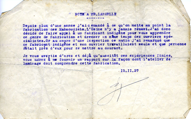 1927-11-15 M. Bougier à René Laruelle