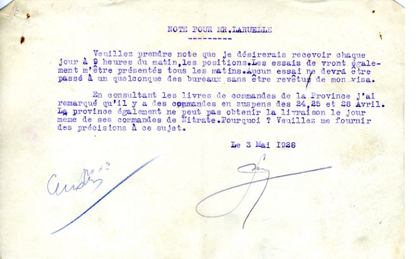 1928-05-03 M. Bougier à René Laruelle