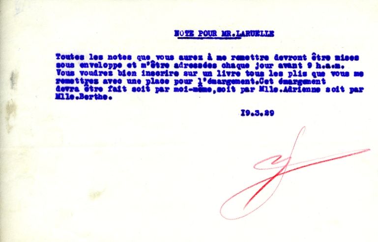 1929-03-19 M. Bougier à René Laruelle 2