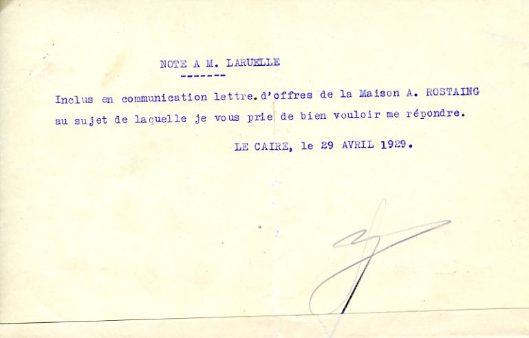 1929-04-29 M. Bougier à René Laruelle 1