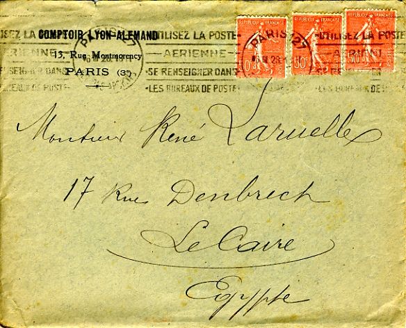 1928-02-15 M. Bonneville à M. René Laruelle 0