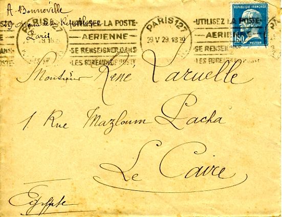 1929-05-29 M. Bonneville à M. René Laruelle 0