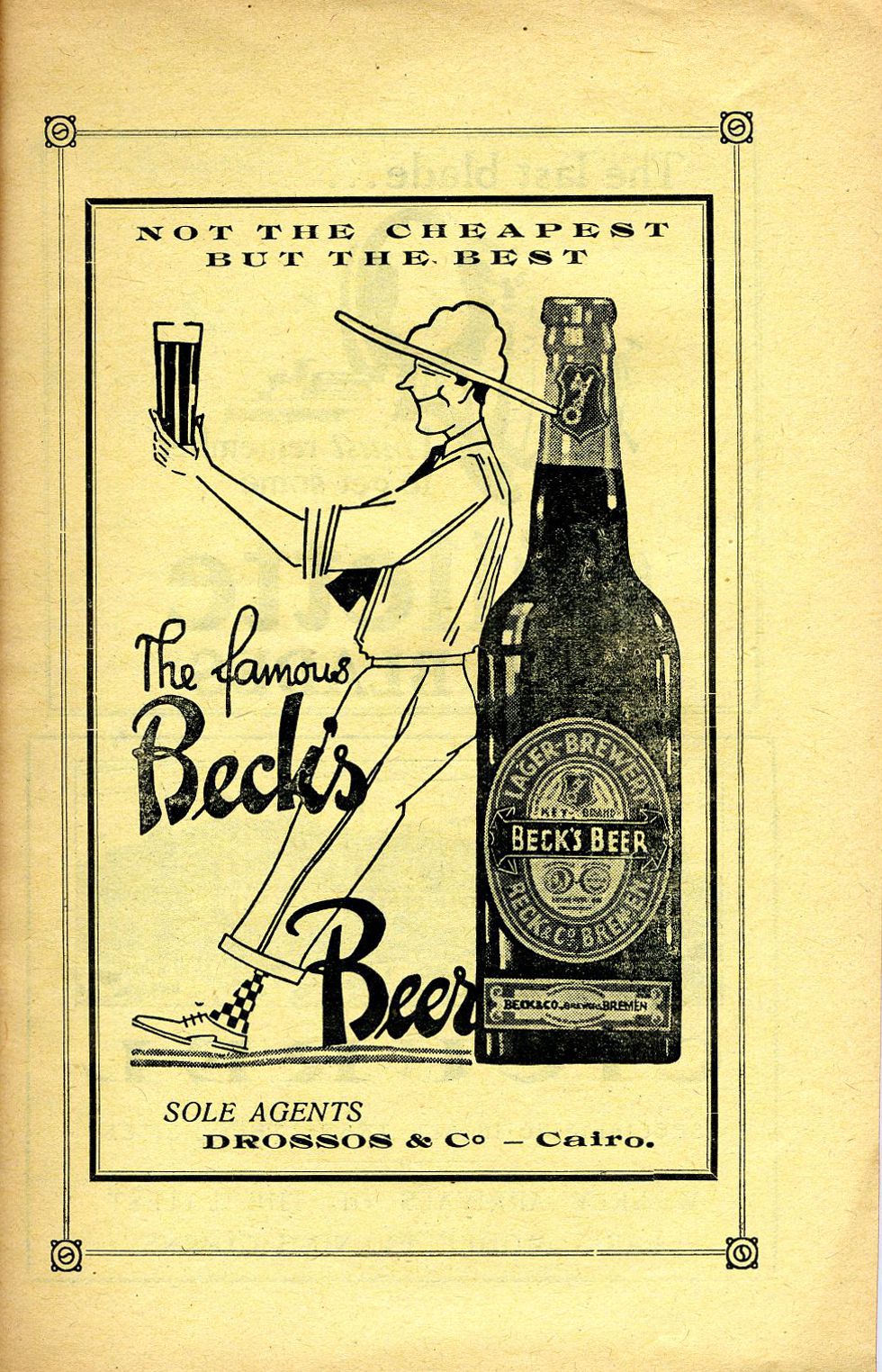 Becks beer advertisement