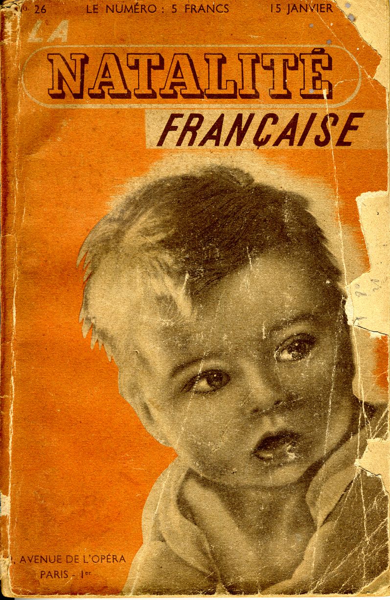 natalité française, page de garde