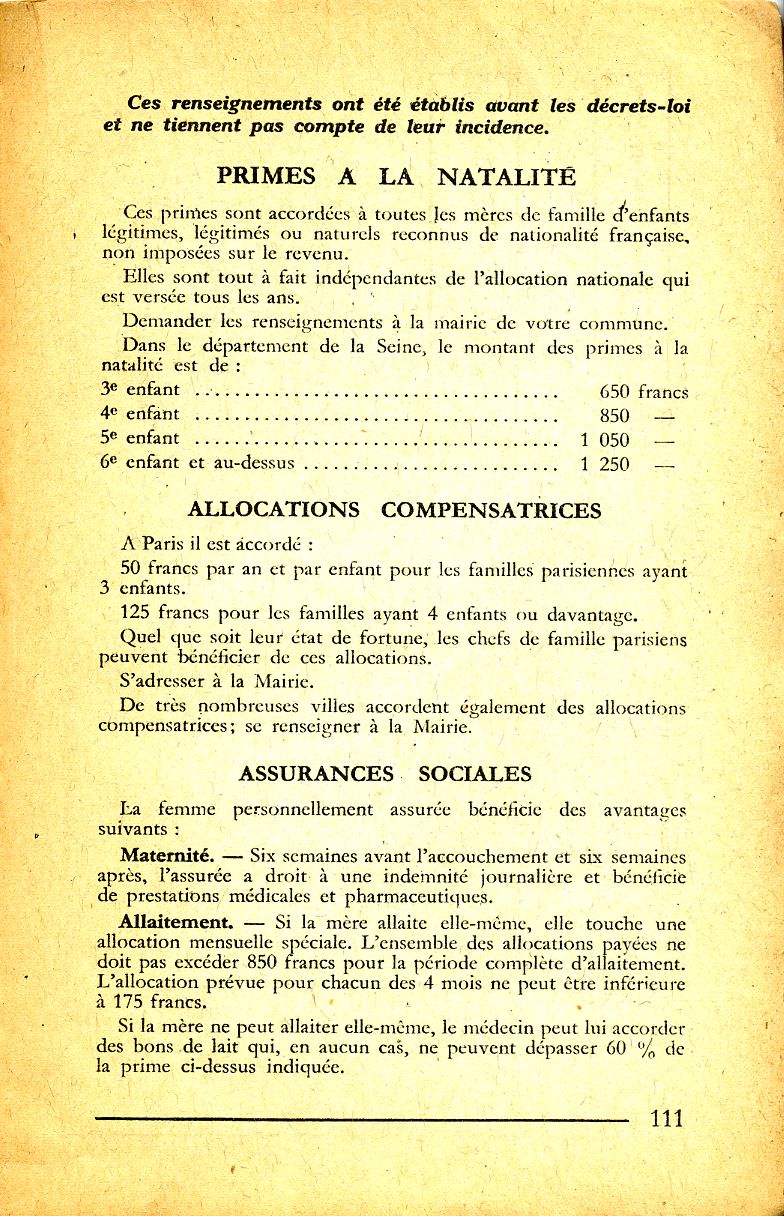 natalité française, page 111
