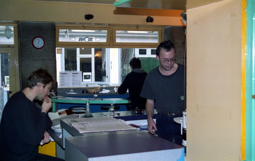 Tonio, Restaurant le Ship Shop, rue de Saint Malo à Rennes, en 1991