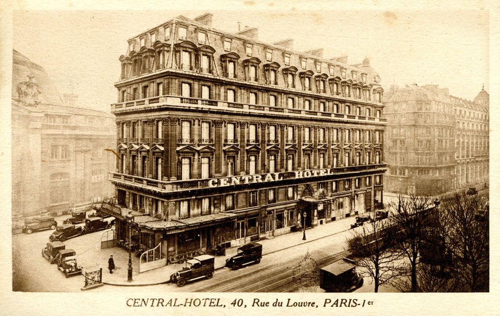 1920 environ, Central Hôtel à Paris, 40 rue du Louvre 1er arrondissement
