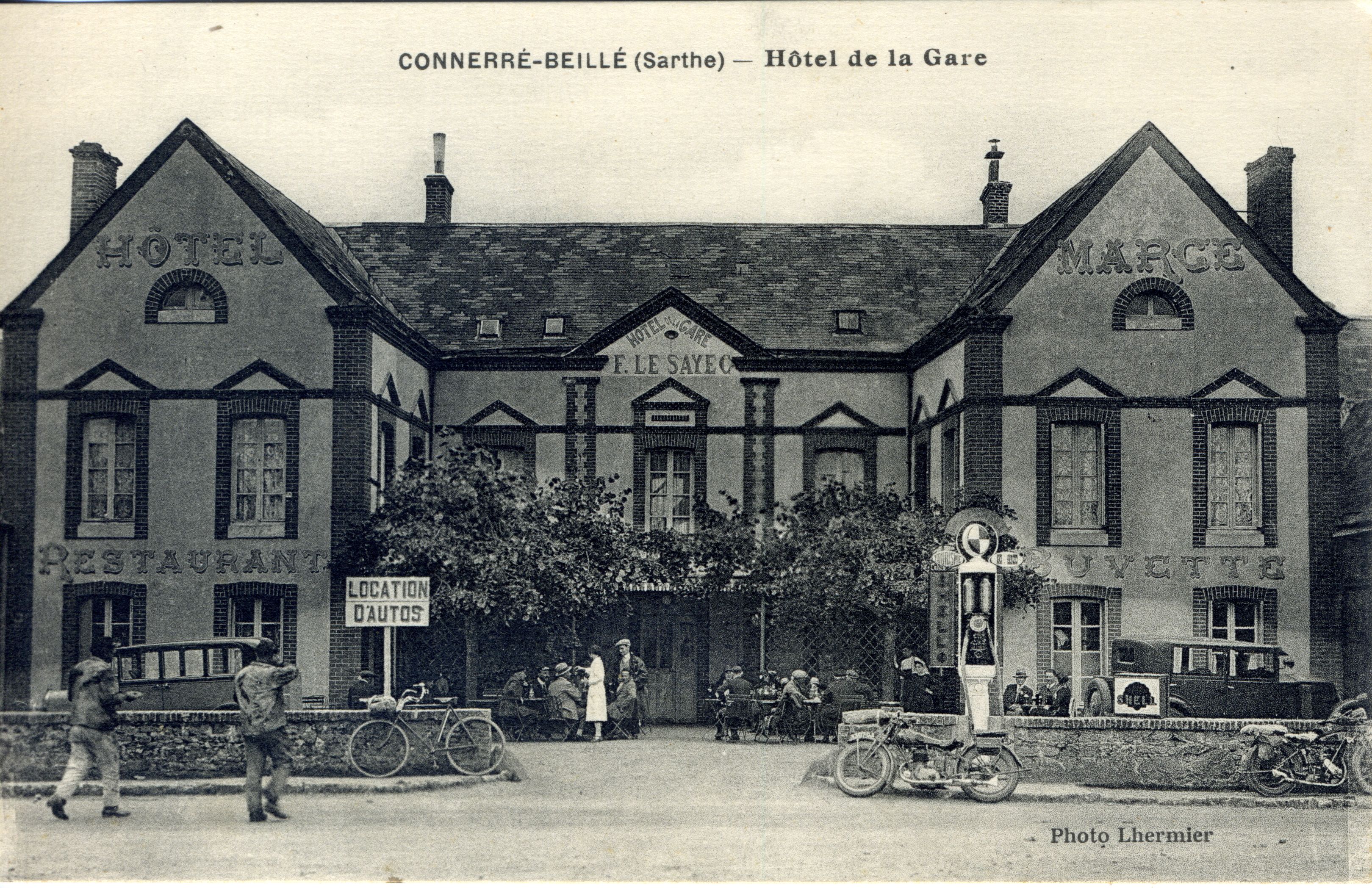 1920, Connerré-Beillé, Hotel de la gare