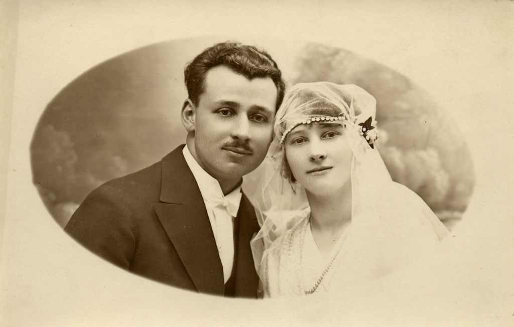 Roger Laruelle et Aline Lardeux, Mariage, 1928