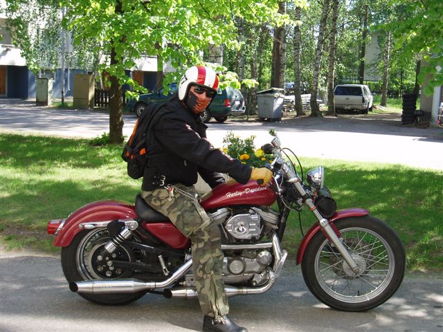 Risto Jacklin/Jaurola sur sa Harley, 2007