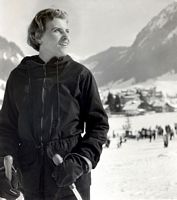1957, Thérèse Laruelle à la montagne