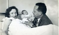 Années 1960, Maurice Chour, sa compagne de l'époque, 1er enfant