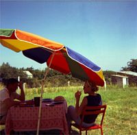 1968, Raymond Laude et Thérèse Laude-Laruelle à l'Ile d'yeu