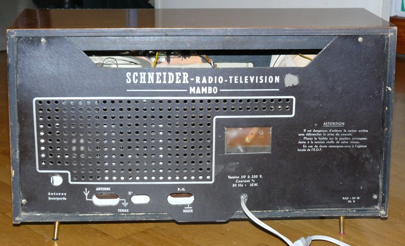 SCHNEIDER-Téléviseur noir et blanc de 1958 (vintage) – Antique MarcBea